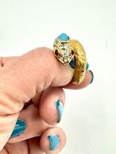 Kenneth Jay Lane KJL Vintage Jeweled Ouroboros Snake Ring Size 8 - RARE for sale  Shipping to South Africa