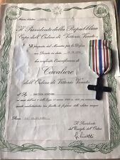 Diploma cavaliere vittorio usato  Imola