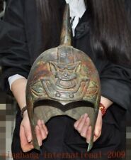 15.2"Colecciona artículos de bronce período zhanhan proteger soldados generales estatua casco segunda mano  Embacar hacia Argentina