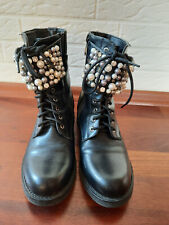 Stiefel schwarz perlen gebraucht kaufen  Altenkirchen