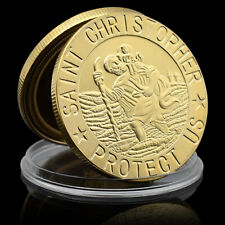 Usado, Moneda de oro Jesus Cross Saint Christopher Challenge Medal 1 onza medallón de Pascua segunda mano  Embacar hacia Argentina