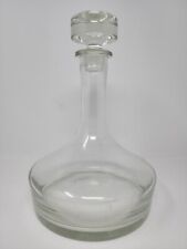 Vintage Captains Bell Decanter Clear Glass Stopper Heavy for sale  Shipping to South Africa