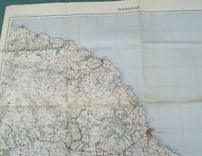  PRE WAR GERMAN MAP OF ENGLISH EAST COAST. SCARBOROUGH, FILEY, WHITBY & AREA for sale  UK