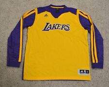Camisa masculina Los Angeles Lakers XL amarela Adidas Shooting Warmup costurada NBA, usado comprar usado  Enviando para Brazil