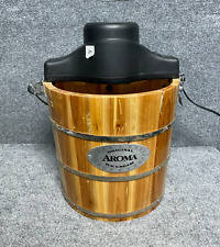 Original Aroma Electric Wooden Ice Cream Maker In Brown Color, used for sale  Shipping to South Africa