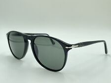 PERSOL PO9649S 95/58 Black w/Green POLARIZED LENSES 55mm AUTHENTIC ITALY for sale  Shipping to South Africa