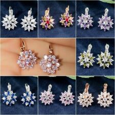 Elegant Ear Stud Earrings Women 925 Silver Bride Jewelry Cubic Zircon A Pair/set for sale  Shipping to South Africa