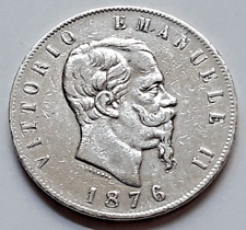 5 lire argento vittorio emanuele ii 1878 usato  Fiumicino