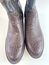 SANDERS Mens Cowboy Boots Black/Brown Size 10.5 D Rodeo Western Boots for sale  Shipping to South Africa