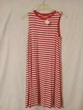 Time And Tru Women's Size Small S (4-6) Tent Swing Dress Red White Striped  for sale  Shipping to South Africa