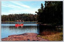 Postcard Wisconsin Fishing From Red Canoe Lake  for sale  Shipping to South Africa