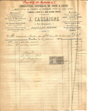 Pauillac facture 1901.cassaign d'occasion  Villenave-d'Ornon