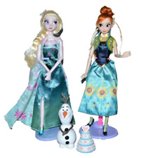 Tienda Disney Muñecas de Fiebre Congelada Anna y Elsa Regalo de Cumpleaños Olaf Hombre de Nieves Pastel segunda mano  Embacar hacia Argentina