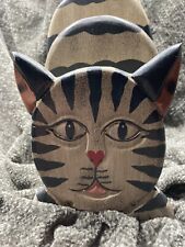 Wooden cat novelty for sale  UK