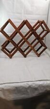 Vintage Dark Wooden Wine Folding Rack Freestanding for sale  Shipping to South Africa