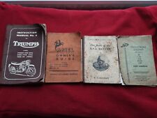 Vintage motorcycle manuals for sale  WOKING