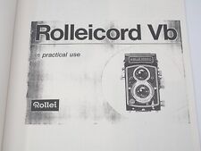 Rolleicord camera instruction for sale  BEAULY