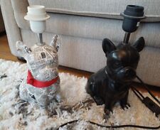 Matching Pug Table Lamps x2 Set - Dog - in Black & Newspaper design - Debenhams for sale  Shipping to South Africa