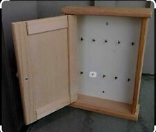 Hanging Wooden Key Cabinet  Plain Unpainted Box 6 Hooks Ikea Organiser Pavo 1  for sale  Shipping to South Africa