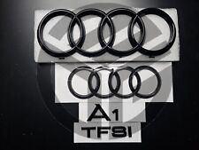 Audi A1 TFSI emblemas pretos brilhantes CONJUNTO COMPLETO emblema grade/bota comprar usado  Enviando para Brazil