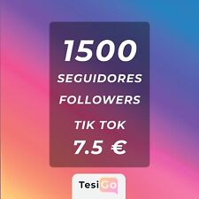  1500 Seguidores de Tik Tok / Entrega en 24 horas / ⚡ Real, Rápido, seguro, usado comprar usado  Enviando para Brazil