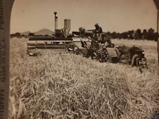 Used, Stereoview Real Photo Harvesting Threshing Machine With Tractor Fort Collins Co for sale  Shipping to South Africa