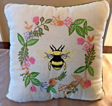 Bee flowers embroidered for sale  Beaver Falls