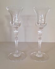 PAIR OF ROYAL DOULTON OXFORD GLASS CRYSTAL CANDLESTICKS / HOLDERS 18.75 CMS TALL for sale  Shipping to South Africa