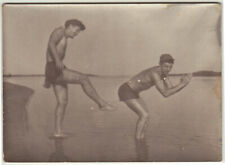Orig. vintage 1930s two male bathers making fun, gay interest for sale  Shipping to South Africa