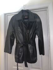 Used, Vintage Wilsons Leather Womens Trench Coat Black Size Large Removable Liner for sale  Shipping to South Africa