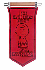 Banner de feltro Peanuts Charlie Brown Snoopy Pennant 1950 amigos vermelhos vintage comprar usado  Enviando para Brazil
