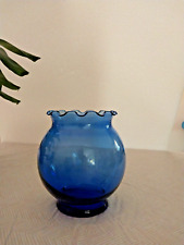 blue glass vase for sale  Hiram