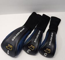 Golden Bear Golf Club Covers 1-3-5 Driver and Woods Set of 3 Black and Blue for sale  Shipping to South Africa