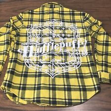 Camisa de flanela Hufflepuff House Crest xadrez amarela feminina média Harry Potter, usado comprar usado  Enviando para Brazil