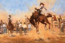 On Top of the World by John Austin Hanna Western Rodeo Horse Print 17x12 for sale  Shipping to Canada