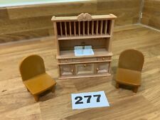 Sylvanian families Oak leaf kitchen dresser old oak hollow and matching chairs ⭐ for sale  Shipping to South Africa