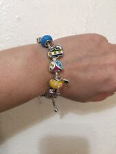  Pulsera de serpiente ornamental vintage esmalte deslizante europeo dije elefante mano segunda mano  Embacar hacia Argentina