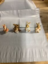 Used, Lot Of Four Vintage Bunny Rabbit Figurines Can Use In Fairy Garden! Super Cute! for sale  Howell