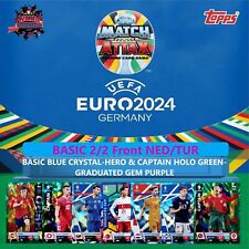 🌍TOPPS MATCH ATTAX UEFA EURO 2024 -2/2 ✅BASIC BLUE-CAPTAIN/HERO GREEN-GG PURPLE comprar usado  Enviando para Brazil