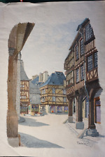 Grande aquarelle originale d'occasion  Périgueux