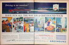 Vintage 1957 Greyhound Tour Bus Print Ad Images of Traveling In America tweedehands  verschepen naar Netherlands