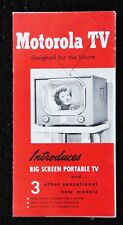 vintage MOTOROLA TV sales BROADSIDE PAMPHLET big screen portable combo floor tab for sale  Shipping to South Africa