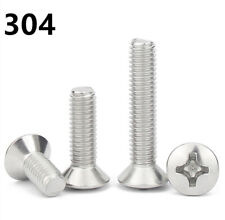 304 Stainless Steel Phillips Countersunk Raised Head Screws M2 M3 M4 M5 M6 M8, used for sale  Shipping to South Africa