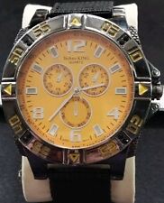 Techno King relógio de quartzo 6012G mostrador amarelo grande e sólido pulseira preta nova bateria  comprar usado  Enviando para Brazil