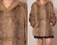 Używany, Rozmiar 8 | lata 70. Vintage Futro lisa | Brązowy Szary Naturalne futro Długa kurtka Zima na sprzedaż  PL