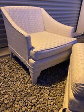 blue club chair ottoman for sale  Dover