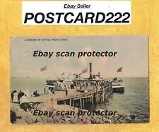 Usado, CT Roton Point Norwalk área 1911 cartão postal antigo BARCO A VAPOR NA DOCA CONNECTICUT comprar usado  Enviando para Brazil