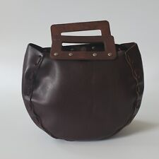 Dean Accessories Handbag Bowling Bag Clutch Brown Leather Crossbody Boho Western for sale  Shipping to South Africa