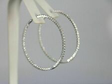 1.90CT White Round Cut Lab-Created Diamond Hoop Earrings In 14K White Gold Gift for sale  Shipping to South Africa