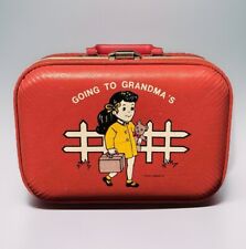 Maleta rígida roja de viaje maleta de viaje de colección equipaje troyano para niñas abuela segunda mano  Embacar hacia Mexico